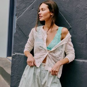 Free People Lover Lace Cardigan